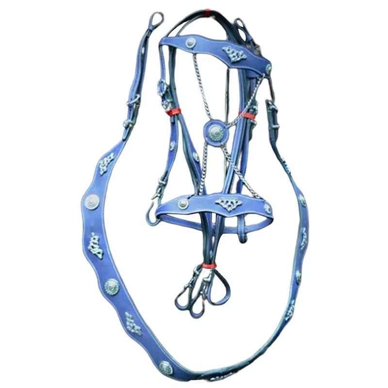 EquiElite™ PU Leather Horse Halter & Lead Rope Set – Premium Comfort, Total Control