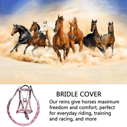 EquiElite™ PU Leather Horse Halter & Lead Rope Set – Premium Comfort, Total Control