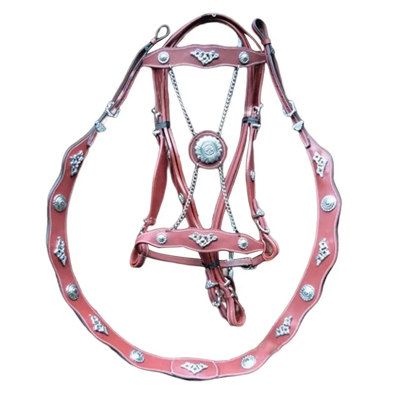 EquiElite™ PU Leather Horse Halter & Lead Rope Set – Premium Comfort, Total Control