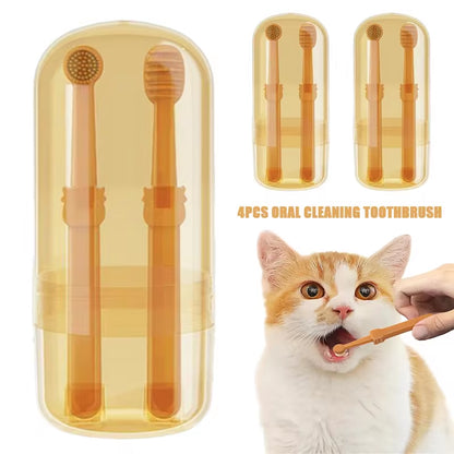 Soft Silicone Toothbrush & Tongue Sper for Dogs and Cats